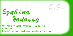 szabina hodossy business card